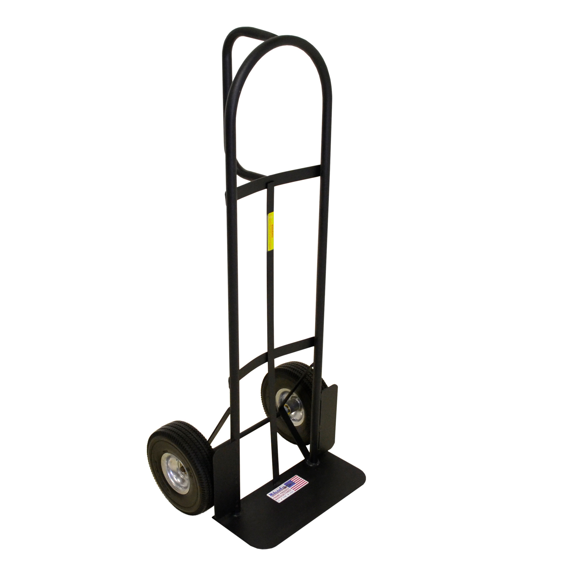 Milwaukee Hand Trucks D-Handle Hand Truck — 800-Lb. Capacity, Steel Frame, 18in. Toe Plate, 10in. Flat-Free Tires, Model# DC31029